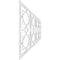 Ekena Millwork Set of Four Panels for 94 1/2"W x 32 1/4"H Lakewood Fretwork Wainscot Wall Paneling WPKP16X01X47LWD - alternate 2